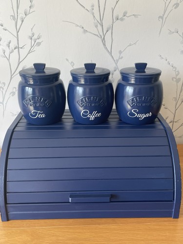 Glamjar navy blue breadbin - navy,