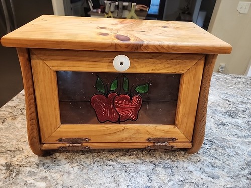 Vintage wooden bread - bread, box