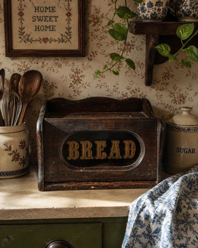 Vintage wooden dutch bread box - wooden,