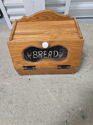 Vintage wood bread box stencil - vintage,