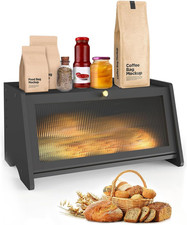 Black Bamboo Bread Bin for