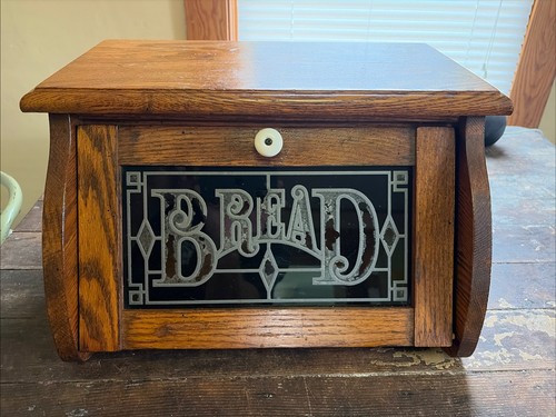 Beautiful wood bread box black - bread,