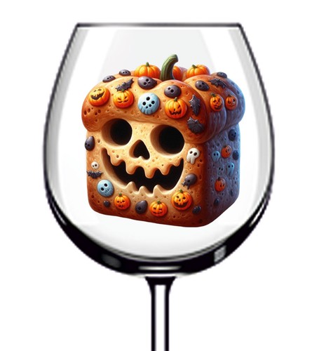 12x halloween spooky bread - spooky,