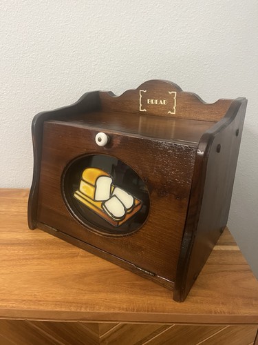 Bread box wooden with - bread,