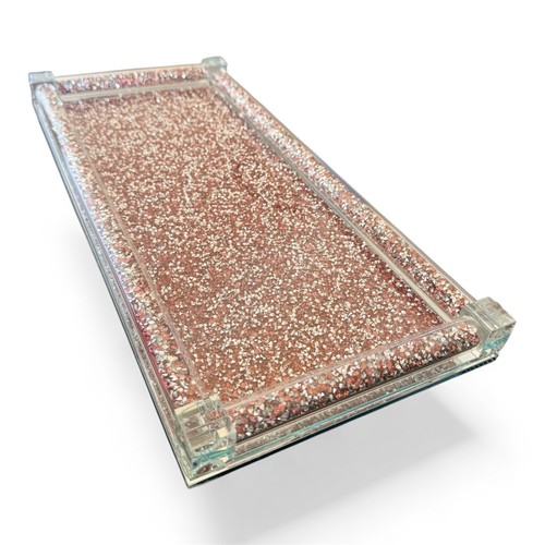 Pink crushed diamond - pink, crystal