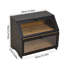 2 Tier Bread Bin Home Kitchen