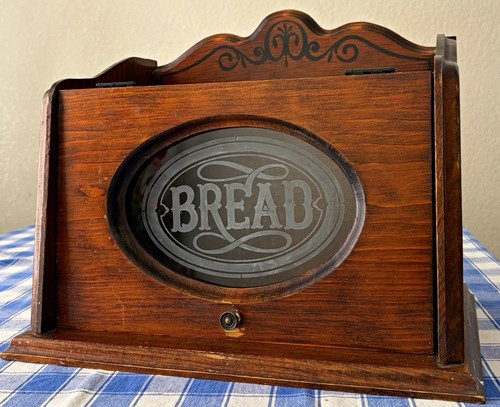 Vintage wooden bread - wooden, box