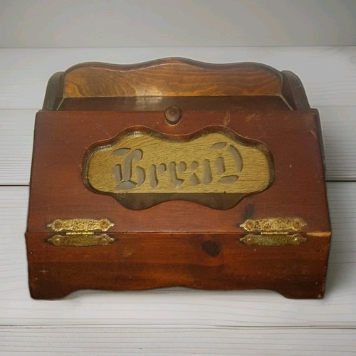 Vtg wooden bread - vtg, box