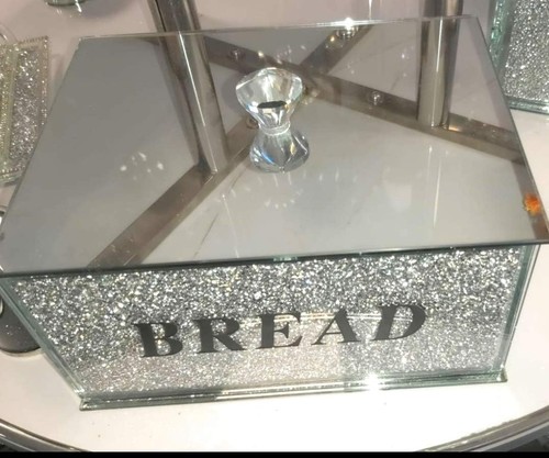 Crystal mirror bread bin - crystal,