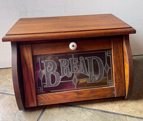 Cornwall wood bread box black - bread,