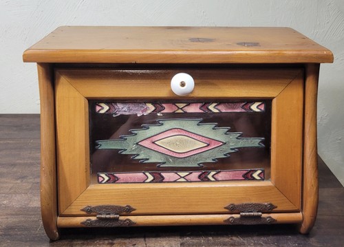 Vintage bread box southwestern - bread,